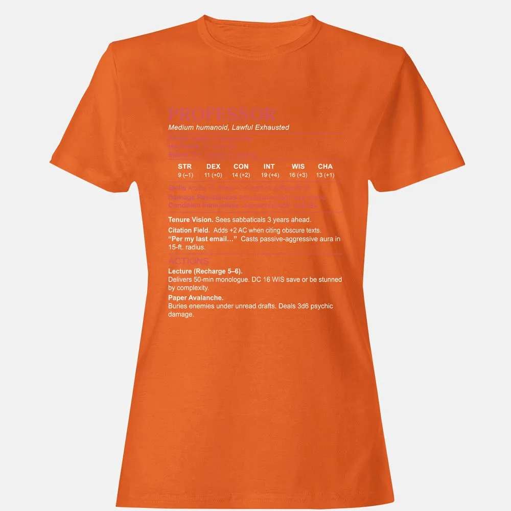 Professor Stats Women's T-Shirt - Orange - 11