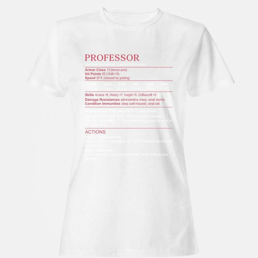 Professor Stats Women's T-Shirt - White - 16