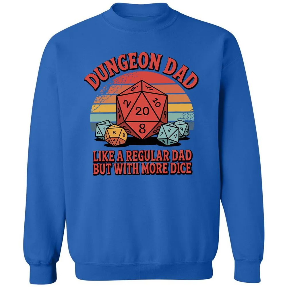 Dungeon Dad With More Dice Classic Unisex Sweatshirt - Royal - 9