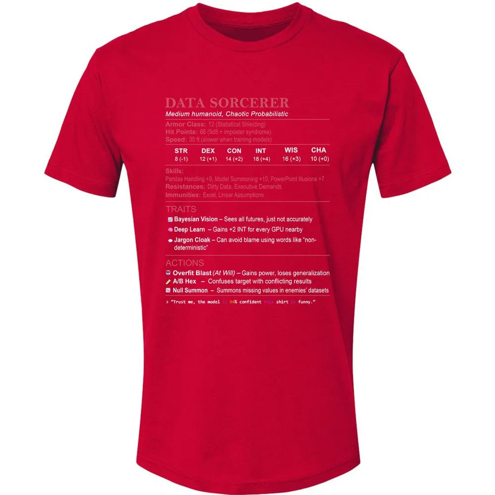 Data Scientist Stats (Data Sorcerer) - Red - 6