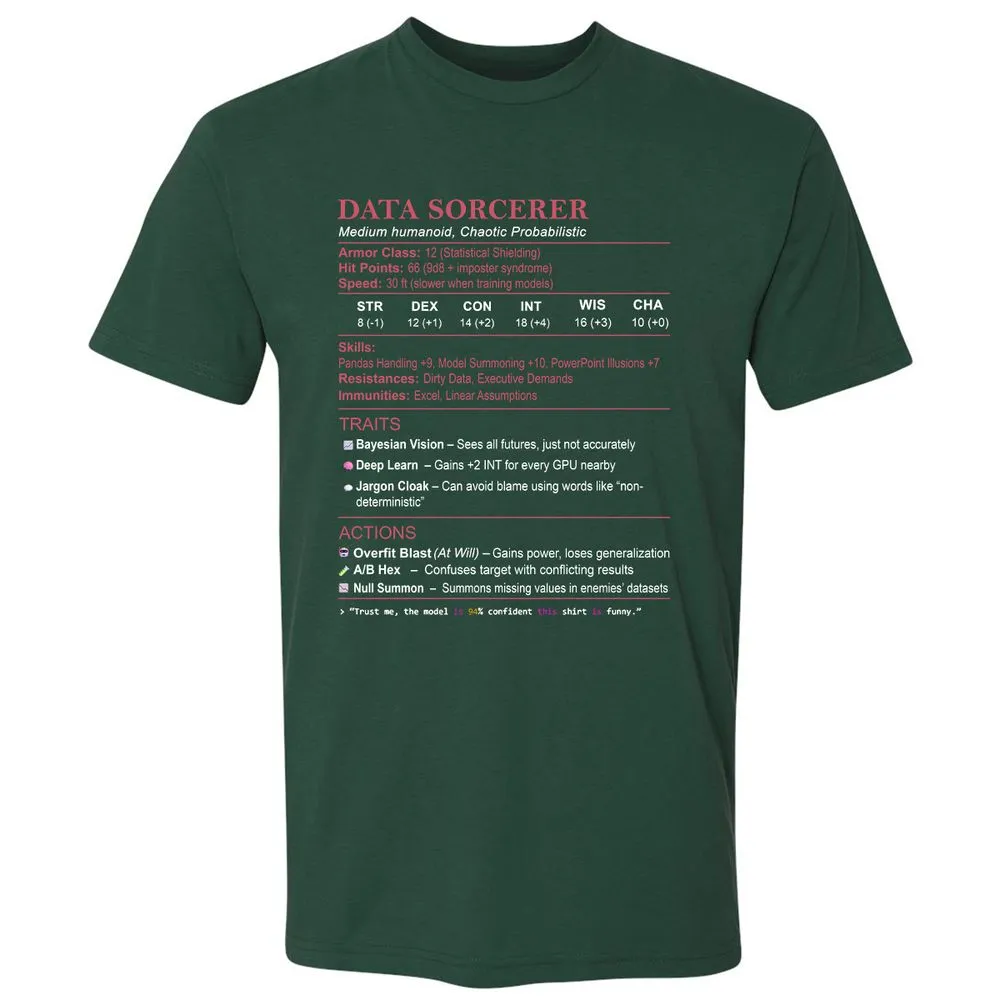 Data Scientist Stats (Data Sorcerer) - Forest Green - 13
