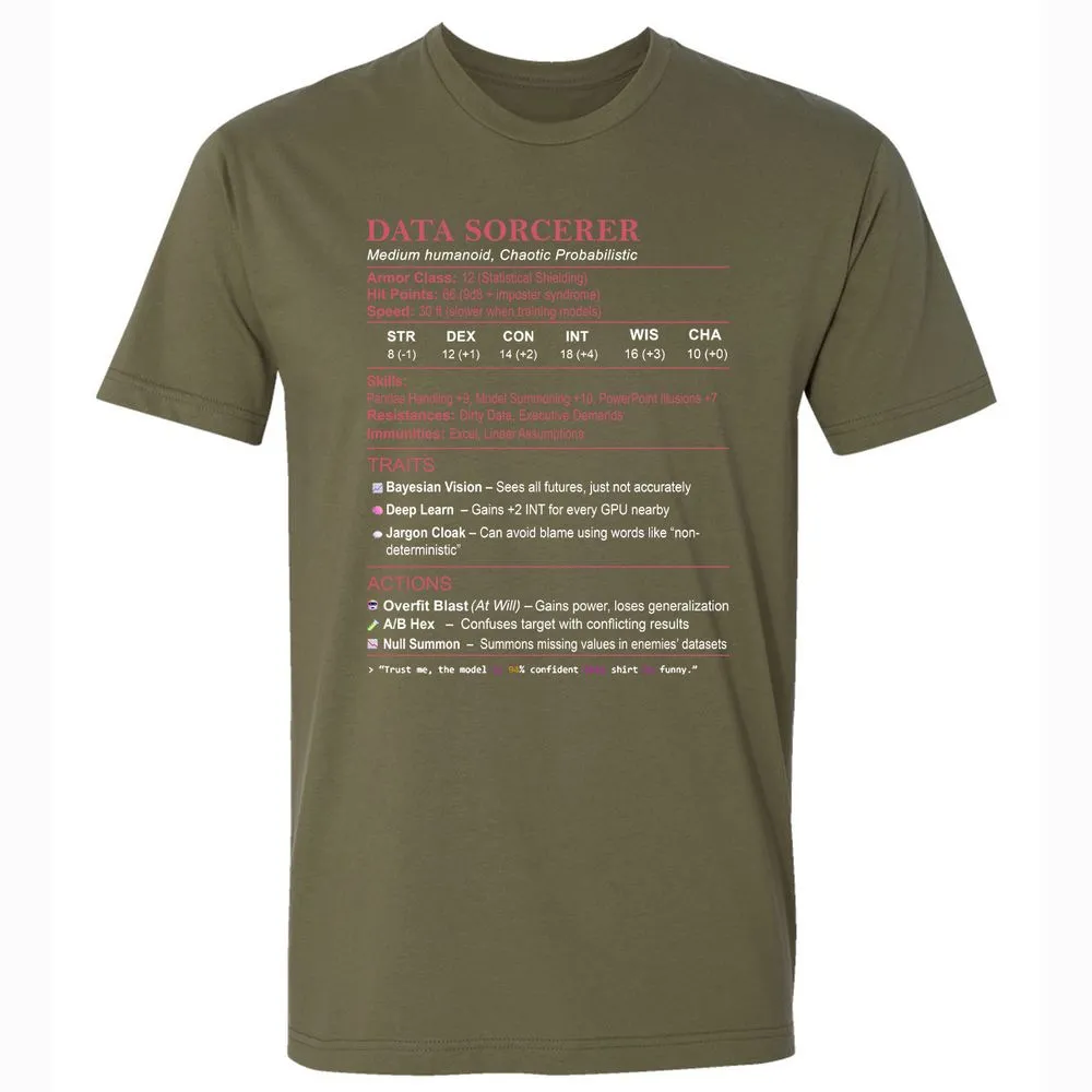 Data Scientist Stats (Data Sorcerer) - Military Green - 5