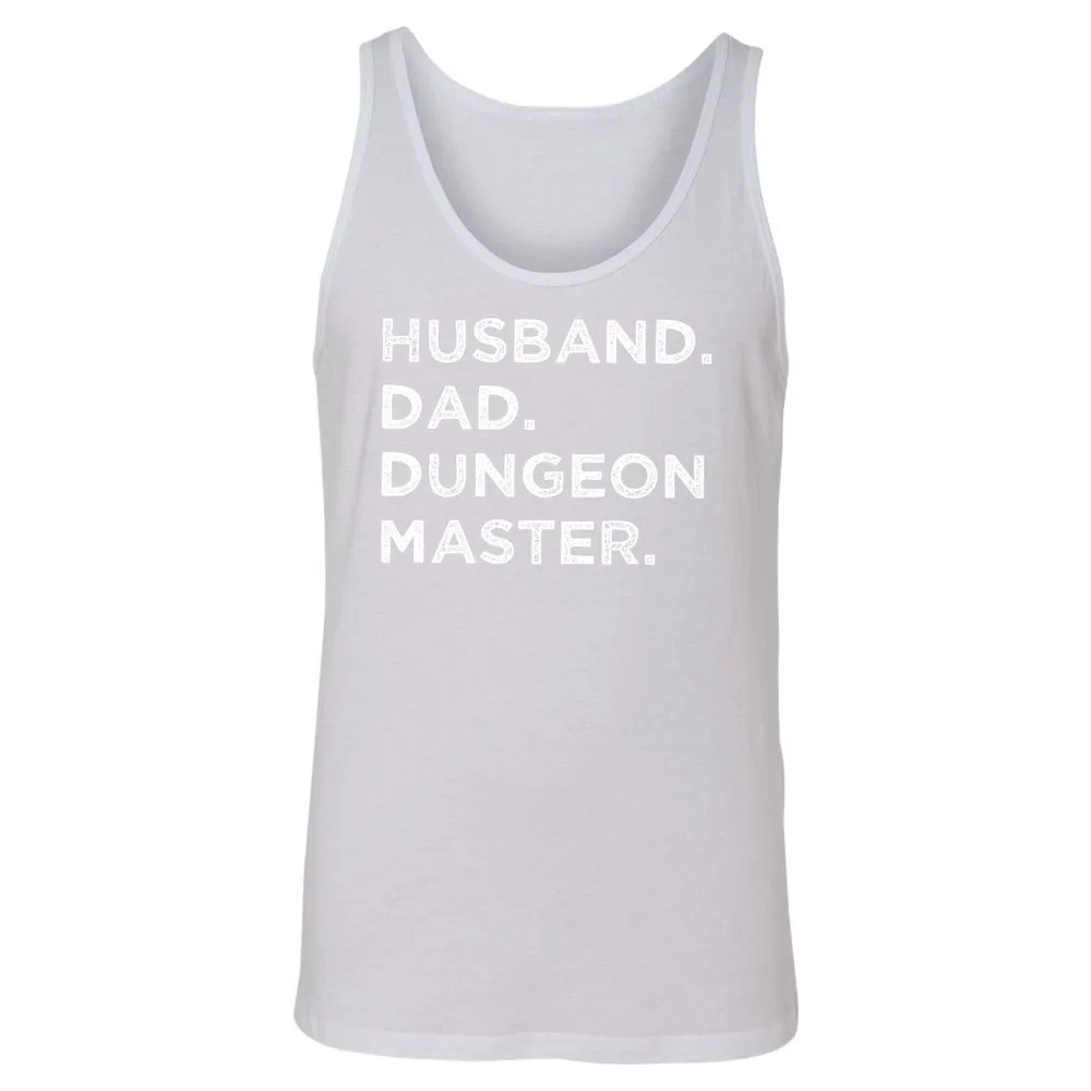 Husband Dad Dungeon Master Unisex Jersey Tank - White - 14