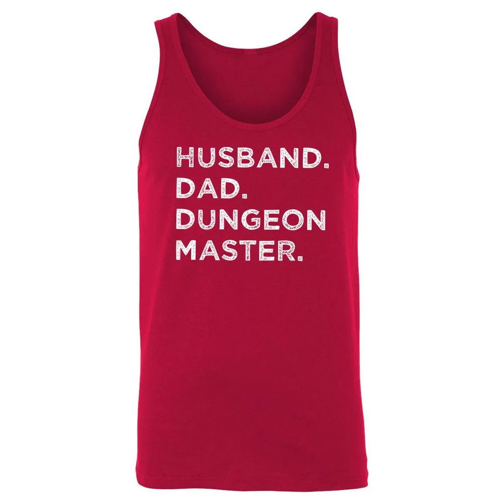 Husband Dad Dungeon Master Unisex Jersey Tank - Red - 11