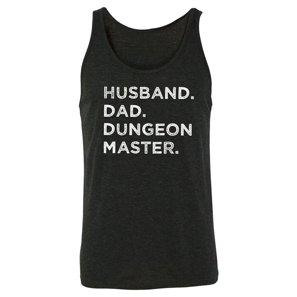 Husband Dad Dungeon Master Unisex Jersey Tank - Charcoal Black Triblend - 5