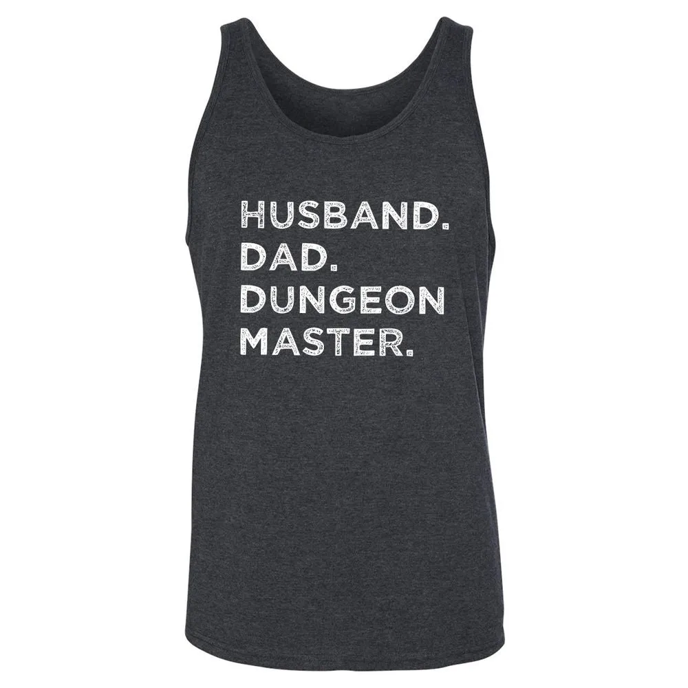 Husband Dad Dungeon Master Unisex Jersey Tank - Dark Grey Heather - 6