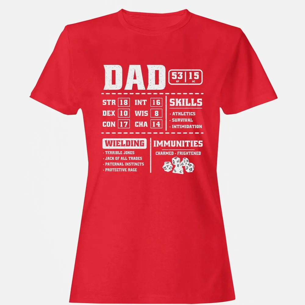 Dad Stat Block 2 Women's T-Shirt - Red - 13