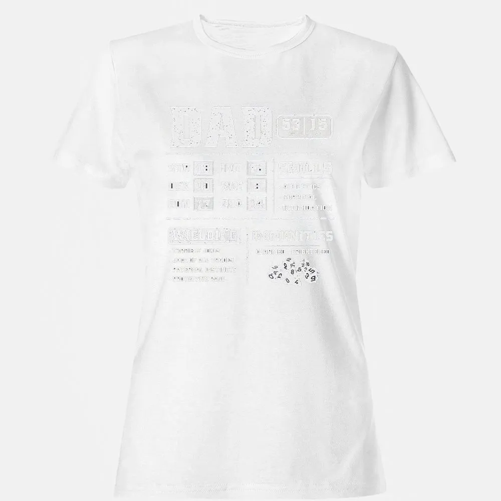 Dad Stat Block 2 Women's T-Shirt - White - 16