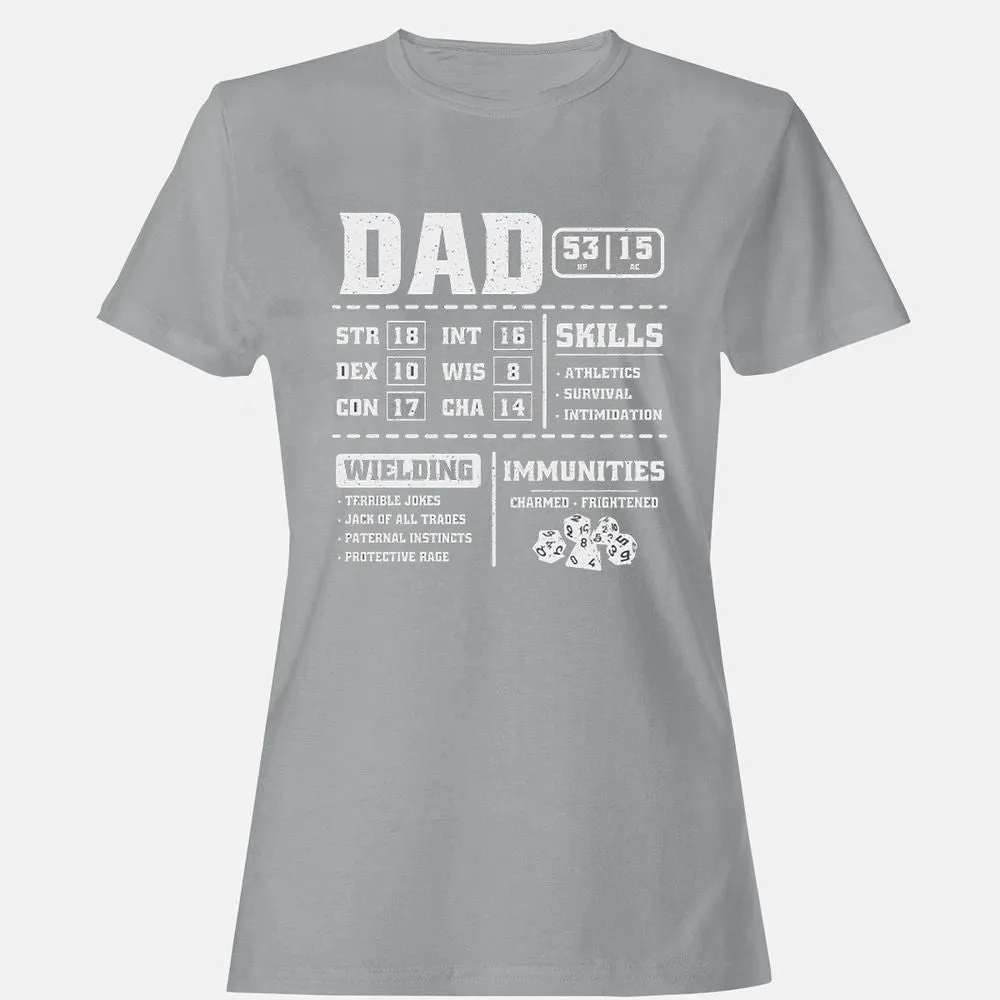 Dad Stat Block 2 Women's T-Shirt - Sport Grey - 15
