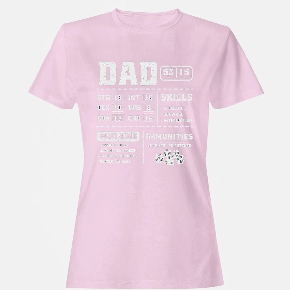Dad Stat Block 2 Women's T-Shirt - Light Pink - 9