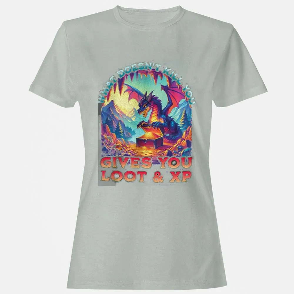What Doesn't Kill You Give You Loot & XP Women's T-Shirt - Ash - 2