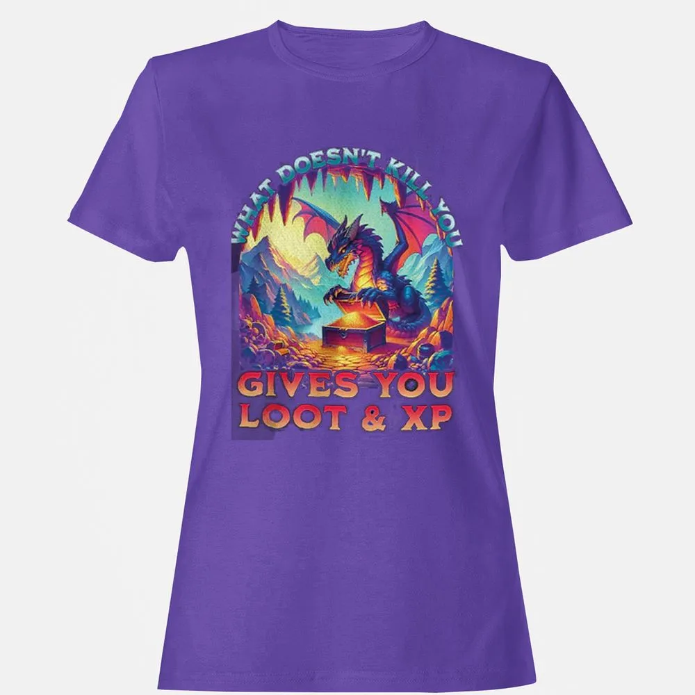 What Doesn't Kill You Give You Loot & XP Women's T-Shirt - Purple - 12