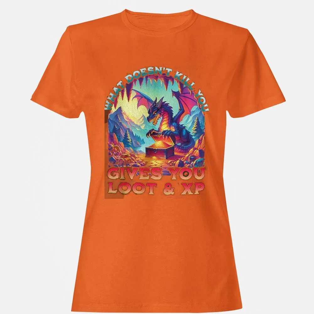 What Doesn't Kill You Give You Loot & XP Women's T-Shirt - Orange - 11
