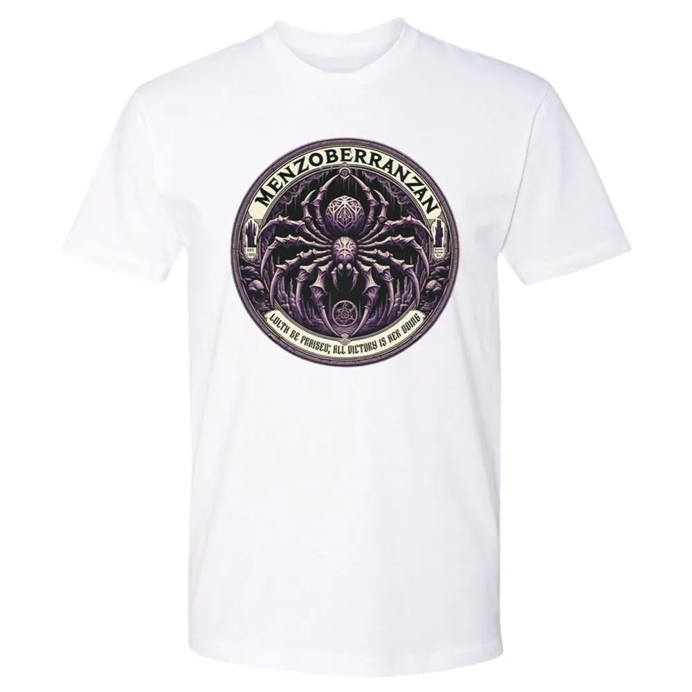 Menzoberranzan Lolth Be Praised Premium Unisex T-Shirt - White - 4