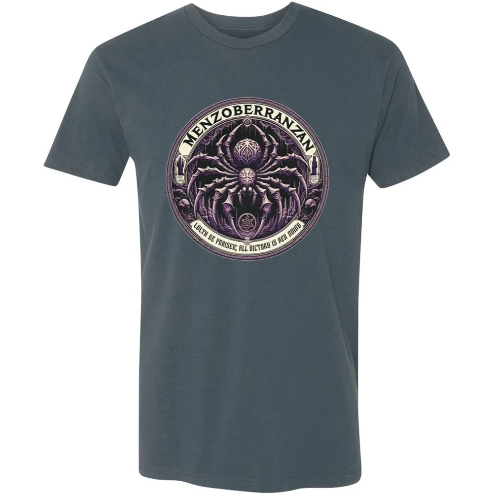 Menzoberranzan Lolth Be Praised Premium Unisex T-Shirt - Indigo - 15
