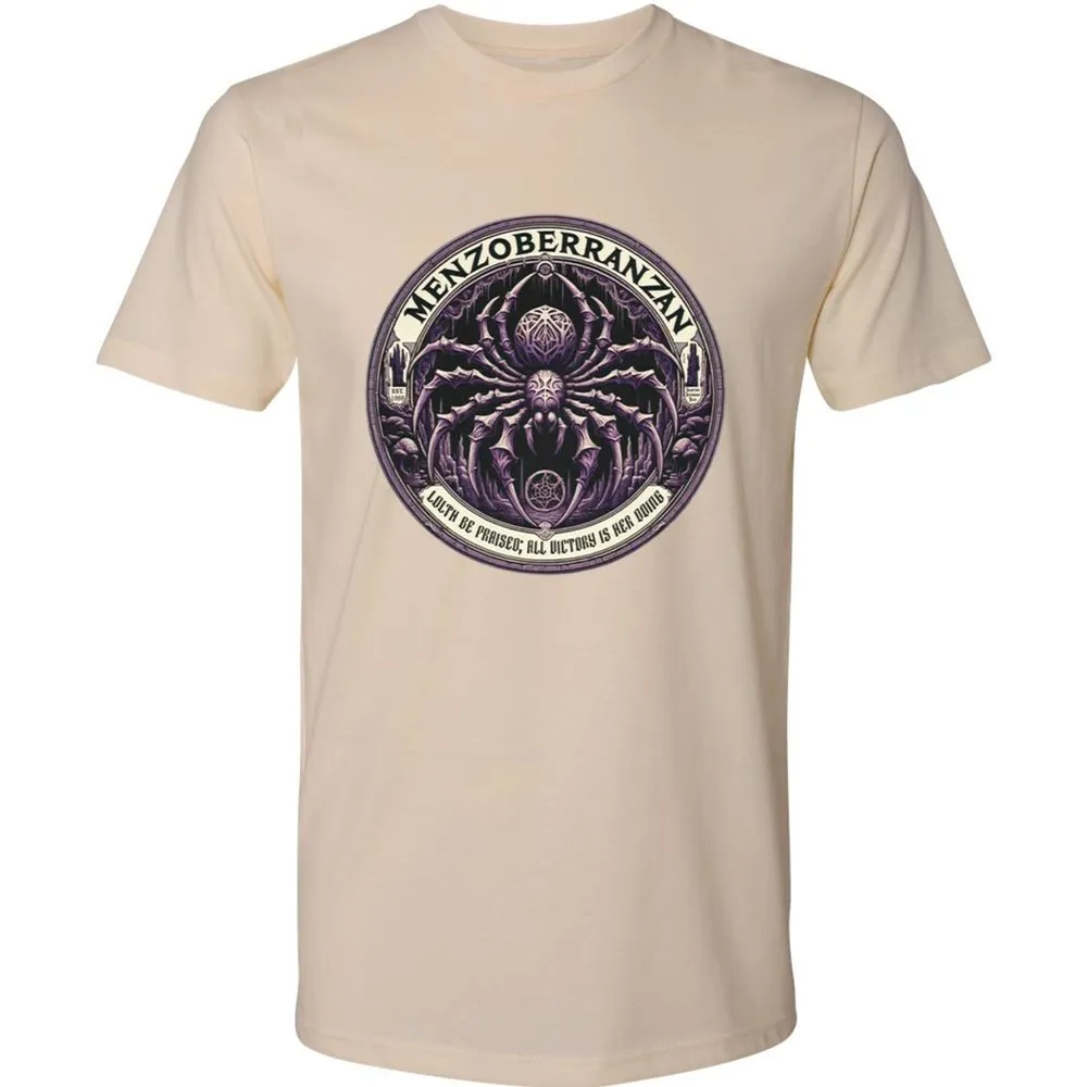 Menzoberranzan Lolth Be Praised Premium Unisex T-Shirt - Cream - 14