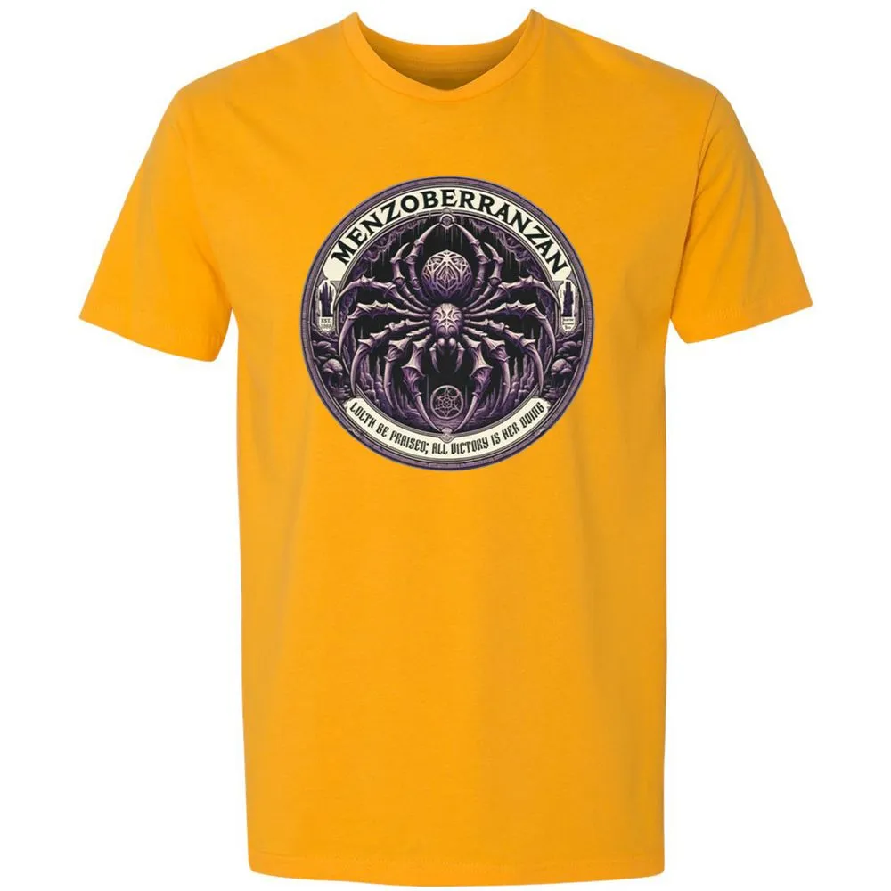 Menzoberranzan Lolth Be Praised Premium Unisex T-Shirt - Gold - 12