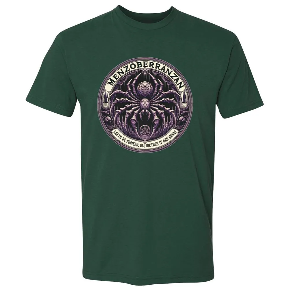 Menzoberranzan Lolth Be Praised Premium Unisex T-Shirt - Forest Green - 13