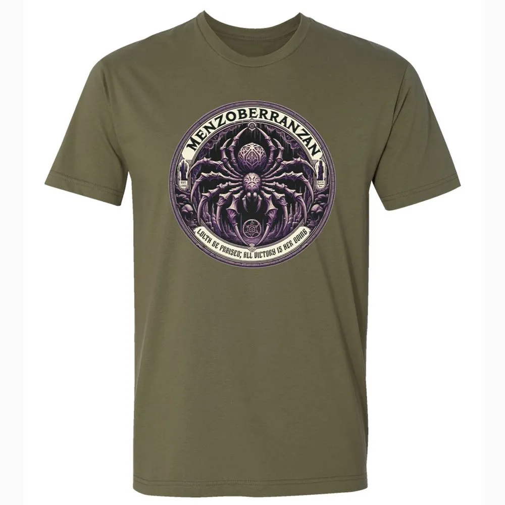 Menzoberranzan Lolth Be Praised Premium Unisex T-Shirt - Military Green - 5