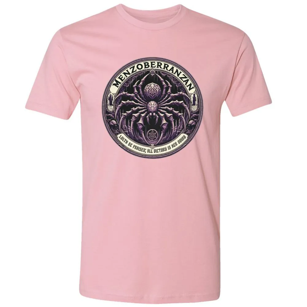 Menzoberranzan Lolth Be Praised Premium Unisex T-Shirt - Light Pink - 3