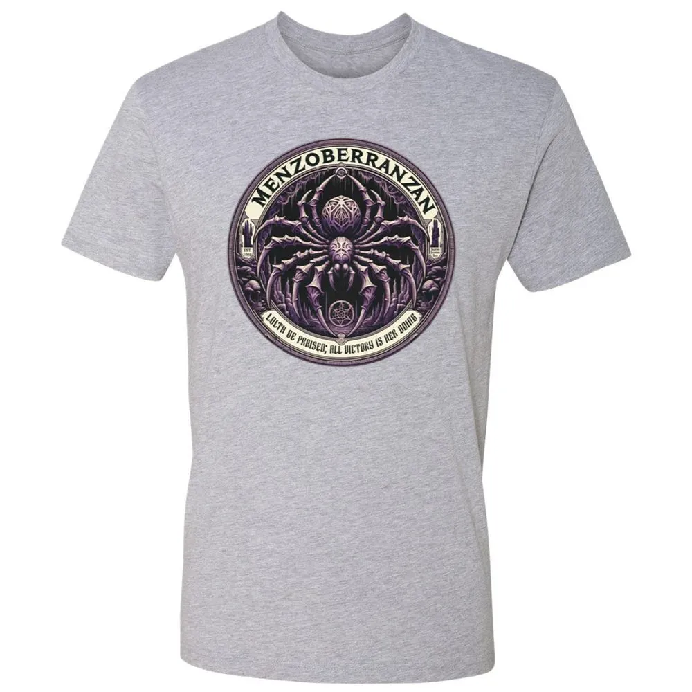 Menzoberranzan Lolth Be Praised Premium Unisex T-Shirt - Heather Grey - 9