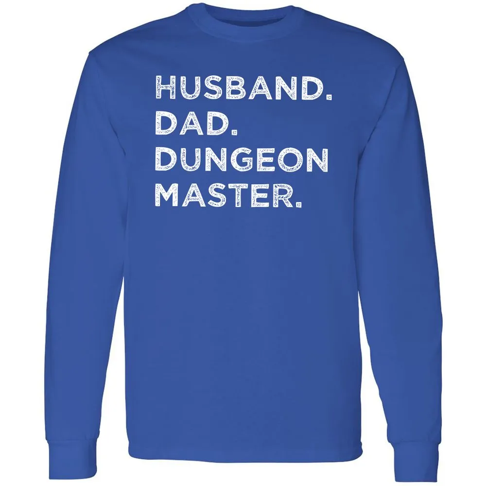 Husband Dad Dungeon Master Long Sleeve T-Shirt - Royal - 8