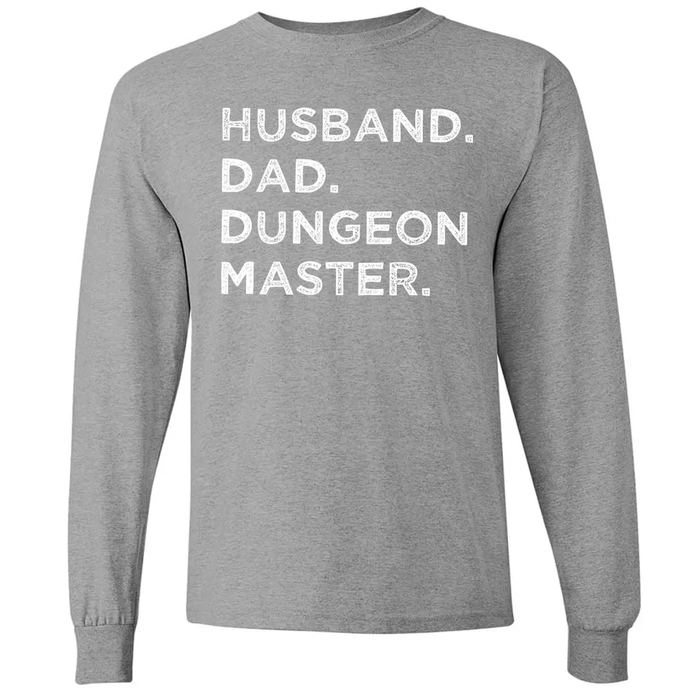 Husband Dad Dungeon Master Long Sleeve T-Shirt - Graphite Heather - 6