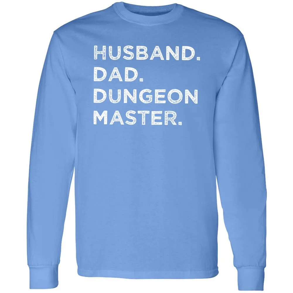 Husband Dad Dungeon Master Long Sleeve T-Shirt - Carolina Blue - 12