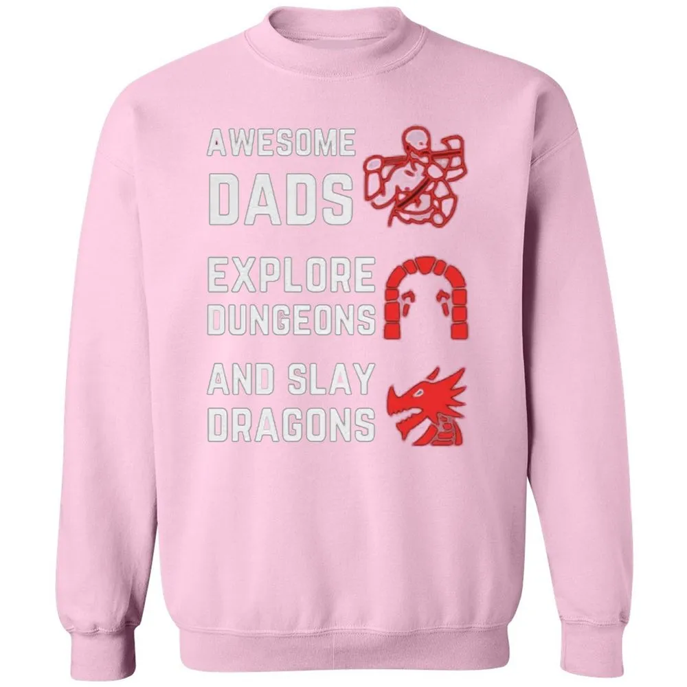 Awesome Dad Fathers Day Classic Unisex Sweatshirt - Light Pink - 3