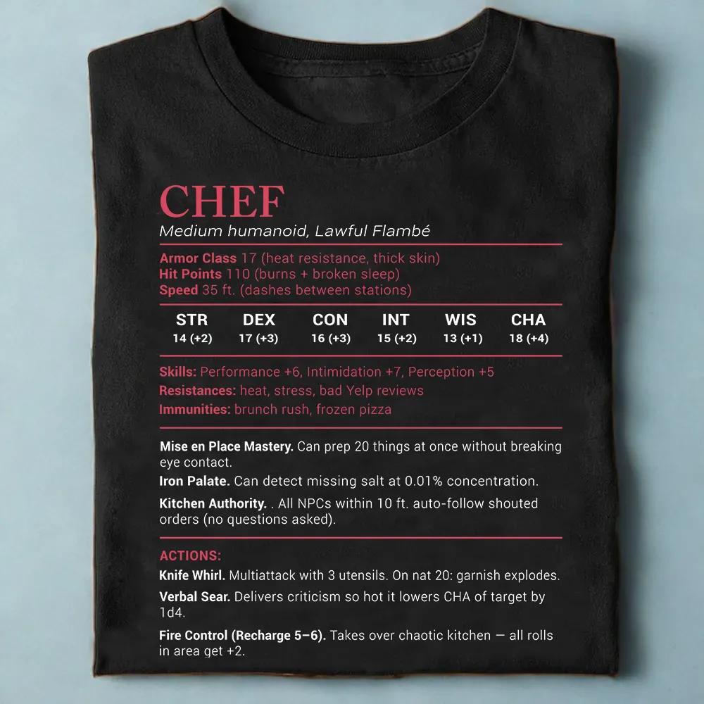 Chef Stats Classic Unisex T-Shirt - 1