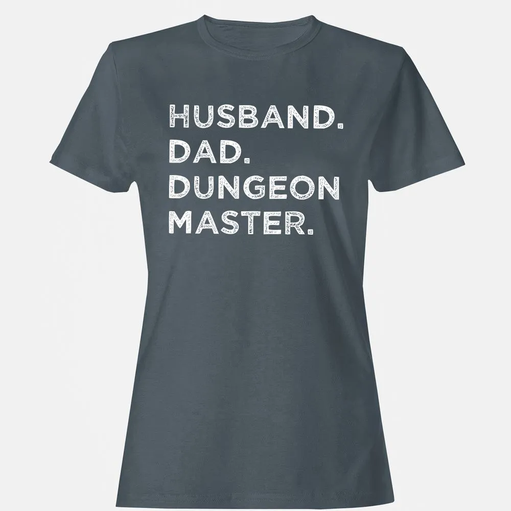 Husband Dad Dungeon Master Women's T-Shirt - Charcoal - 3