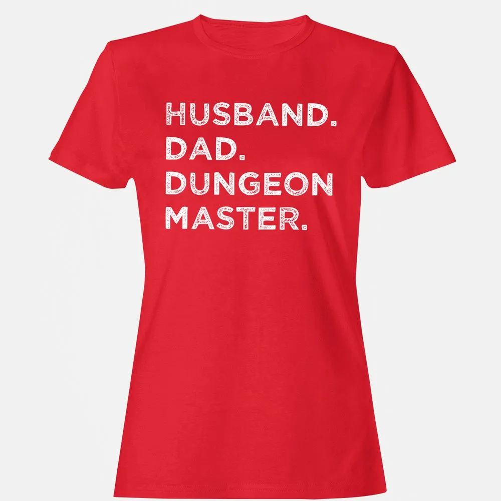 Husband Dad Dungeon Master Women's T-Shirt - Red - 13