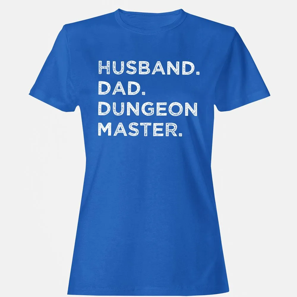 Husband Dad Dungeon Master Women's T-Shirt - Royal - 14