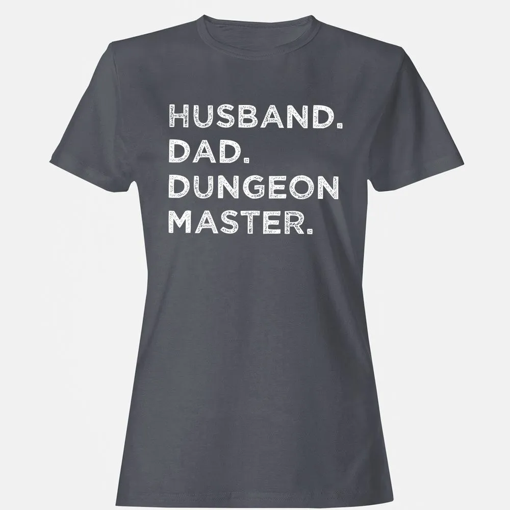Husband Dad Dungeon Master Women's T-Shirt - Dark Heather - 5