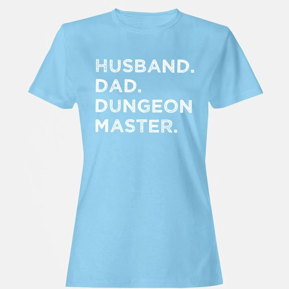 Husband Dad Dungeon Master Women's T-Shirt - Light Blue - 8