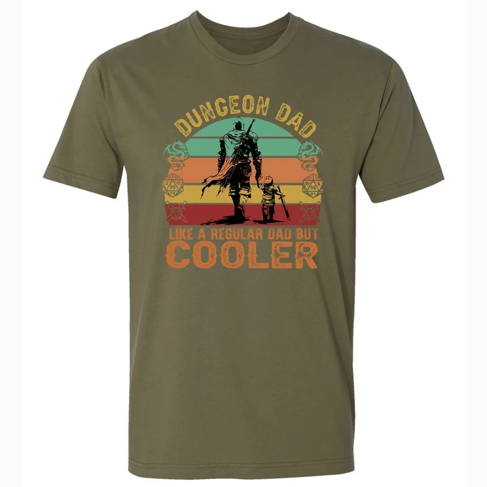 Dungeon Dad Like A Regular Dad Premium Unisex T-Shirt - Military Green - 5