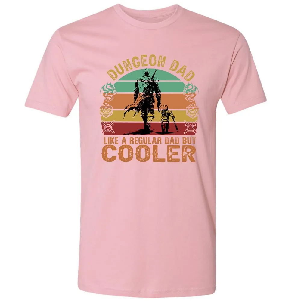 Dungeon Dad Like A Regular Dad Premium Unisex T-Shirt - Light Pink - 3