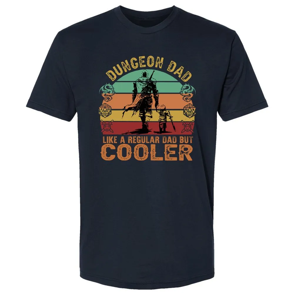 Dungeon Dad Like A Regular Dad Premium Unisex T-Shirt - Midnight Navy - 2