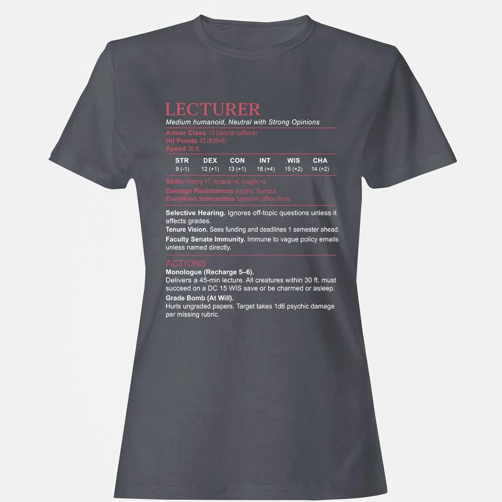 Lecturer Stats Women's T-Shirt - Dark Heather - 5