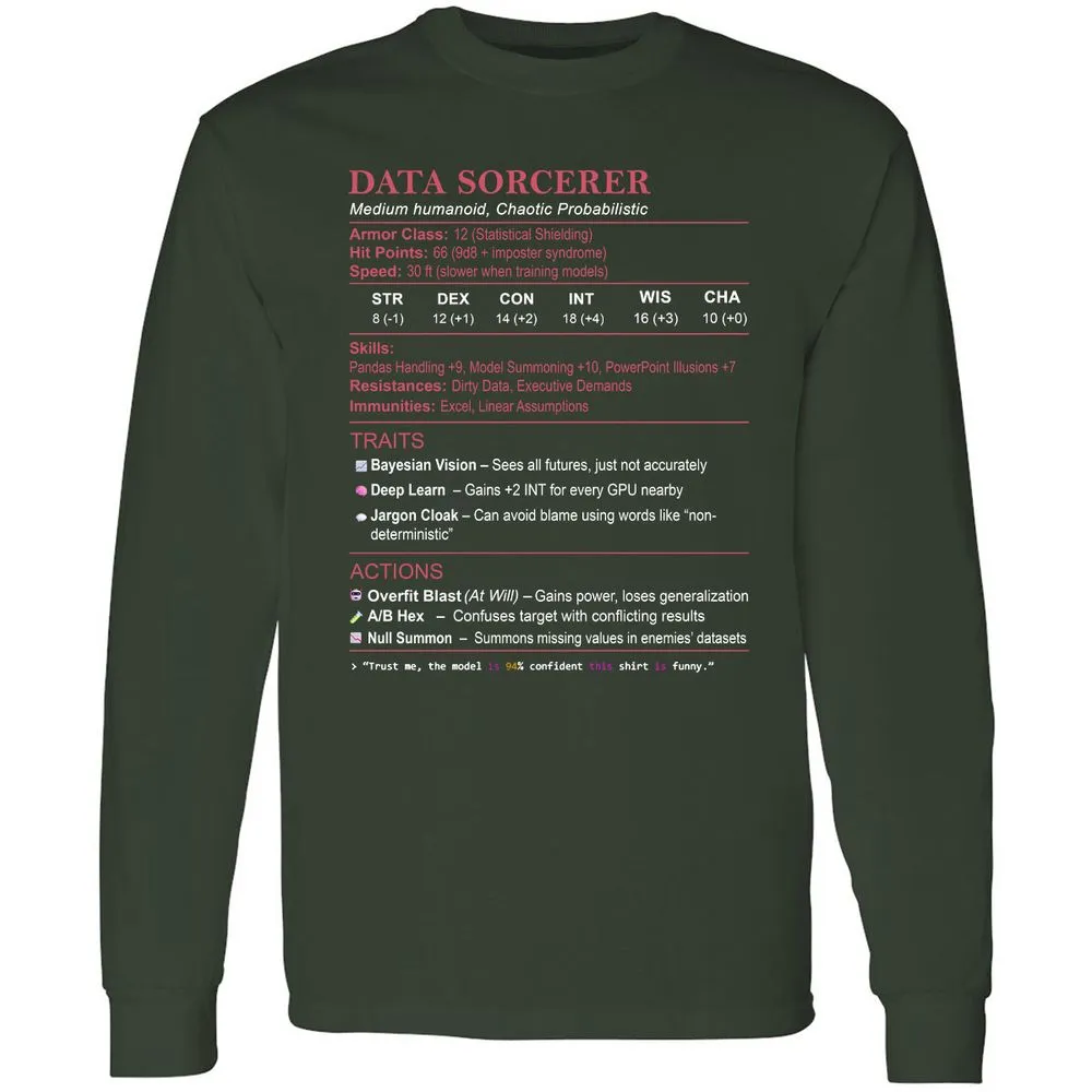 Data Scientist Stats (Data Sorcerer) - Forest Green - 4