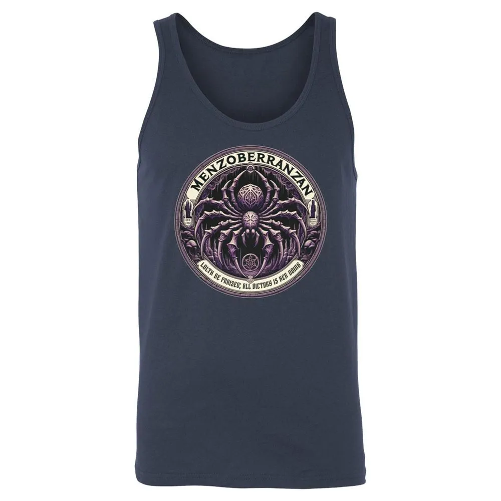 Menzoberranzan Lolth Be Praised Unisex Jersey Tank - Navy - 2