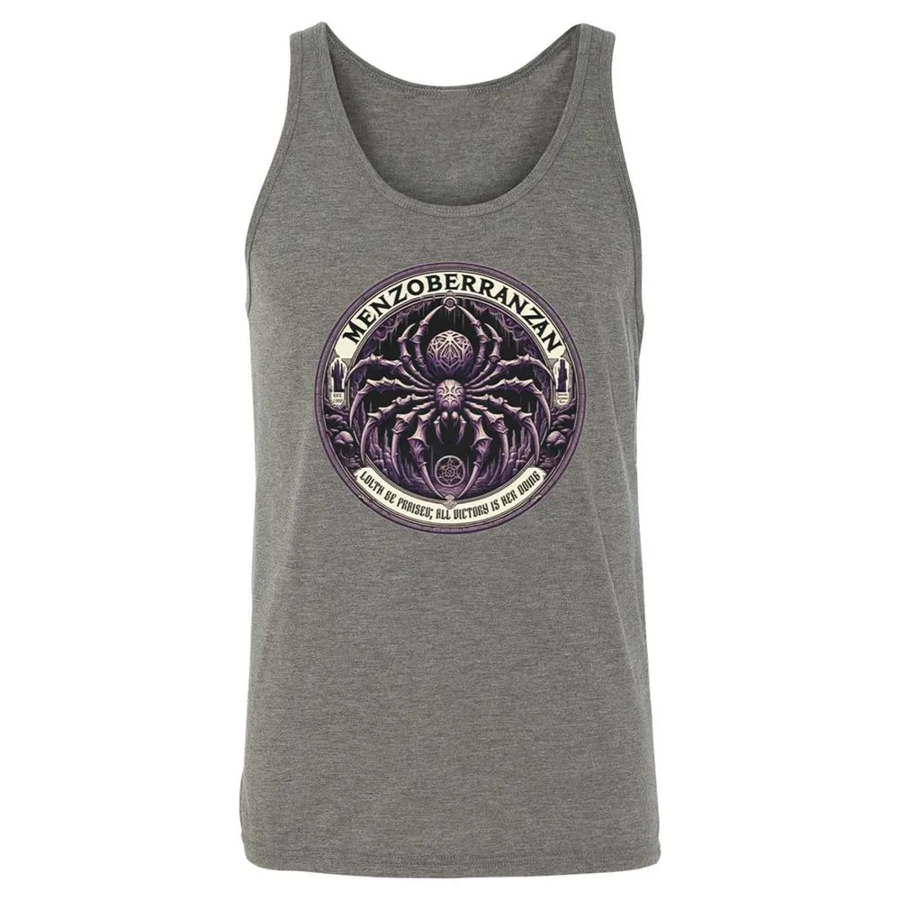 Menzoberranzan Lolth Be Praised Unisex Jersey Tank - Grey Triblend - 8