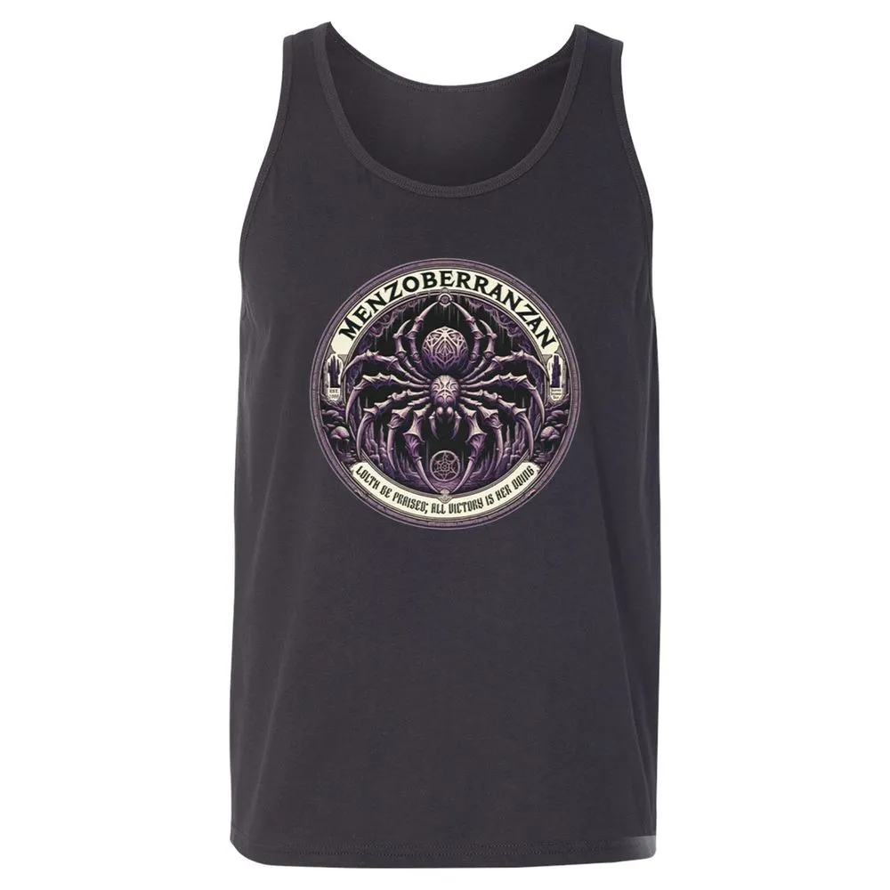 Menzoberranzan Lolth Be Praised Unisex Jersey Tank - Dark Grey - 7
