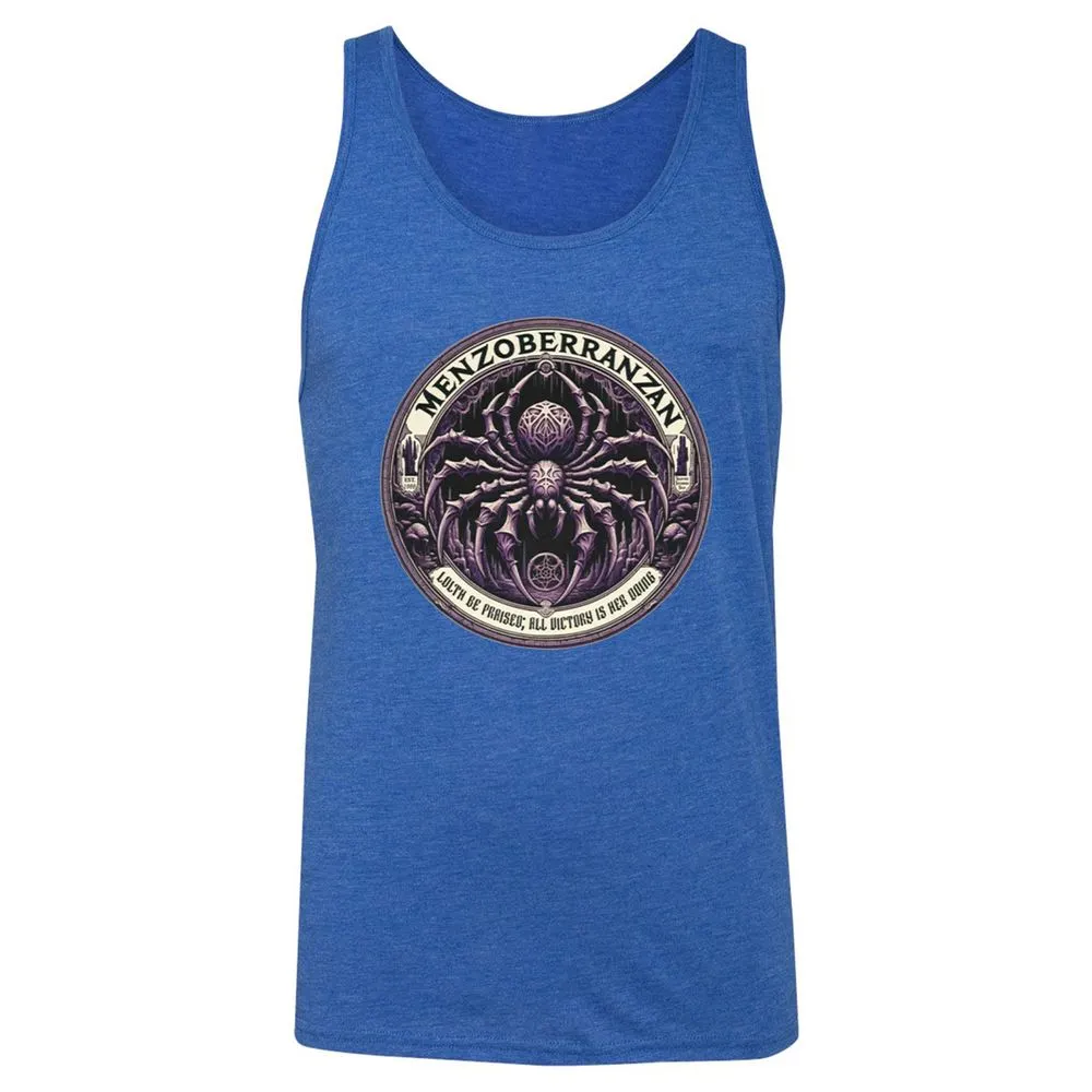 Menzoberranzan Lolth Be Praised Unisex Jersey Tank - True Royal Triblend - 12