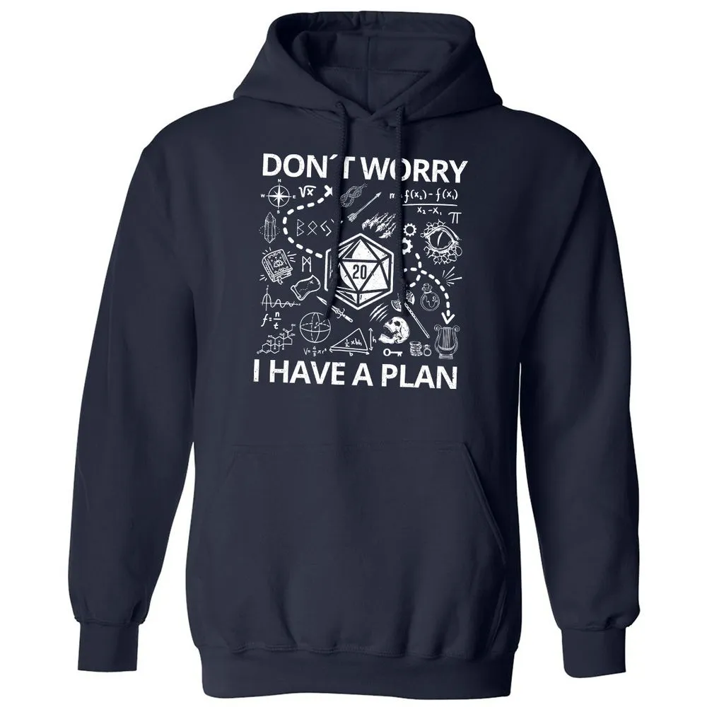 Don't Worry I Have A Plan Classic Unisex Hoodie - Navy - 2