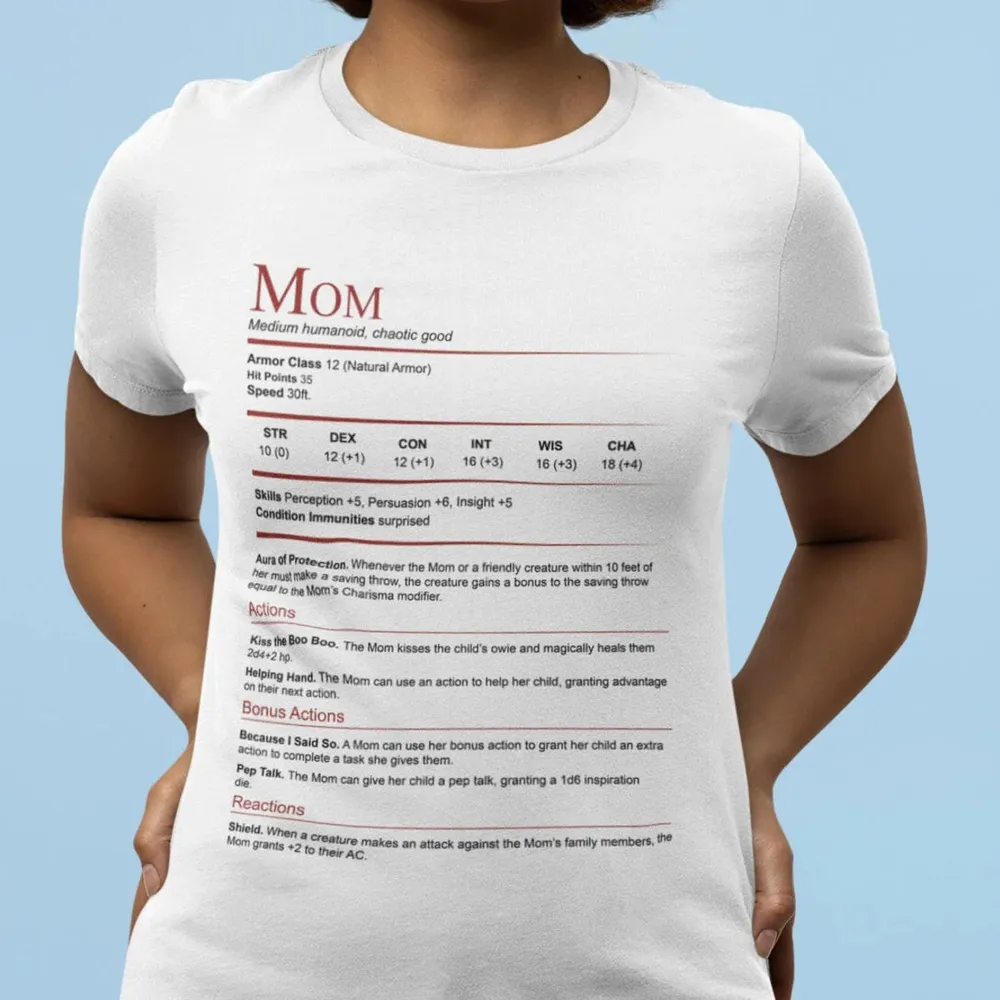 Mom Stats Block Classic Unisex T-Shirt - 2
