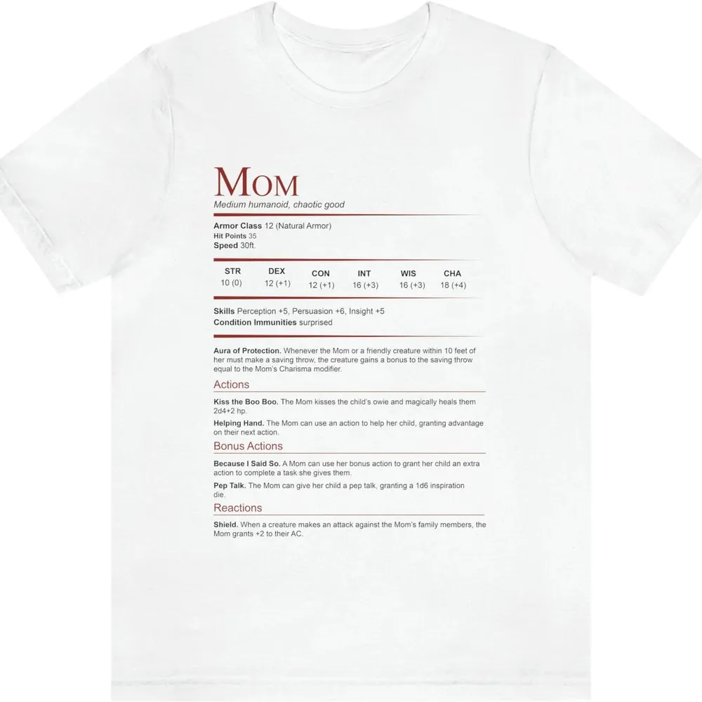 Mom Stats Block Classic Unisex T-Shirt - 3