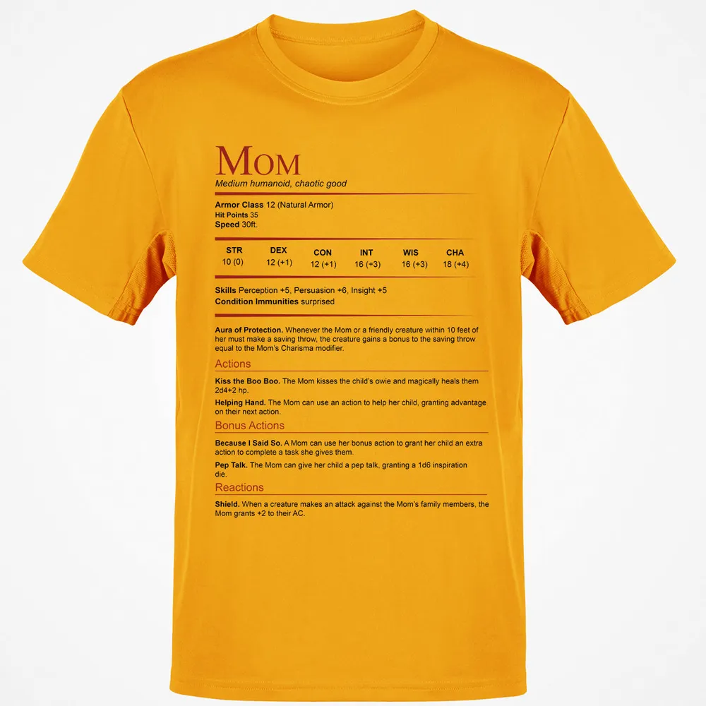 Mom Stats Block Classic Unisex T-Shirt - 8