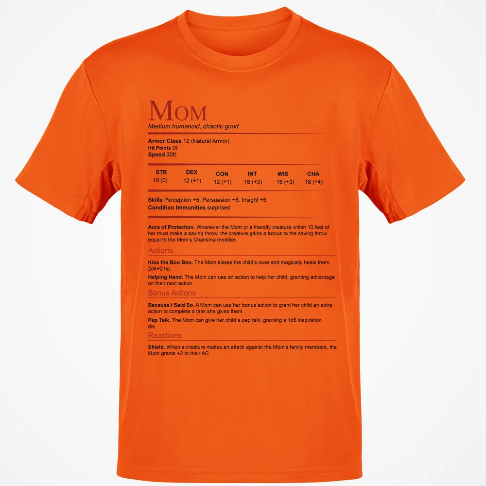 Mom Stats Block Classic Unisex T-Shirt - 12