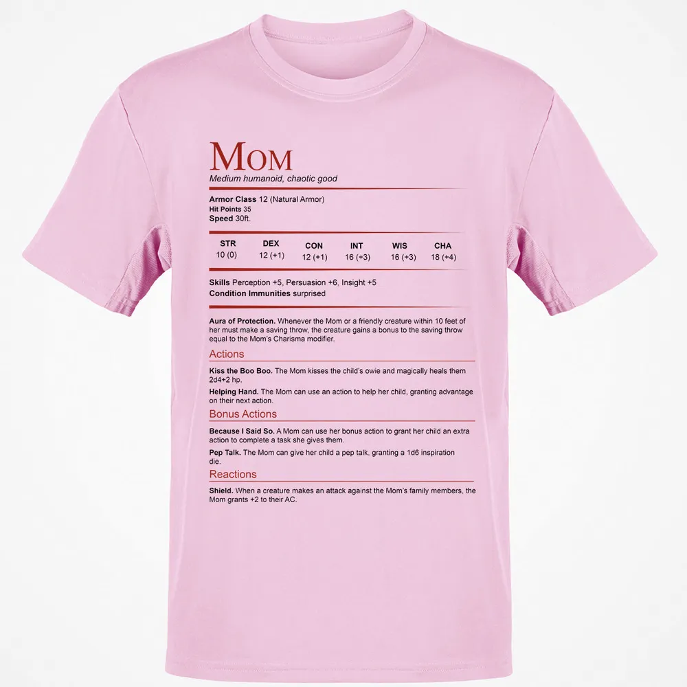 Mom Stats Block Classic Unisex T-Shirt - 9